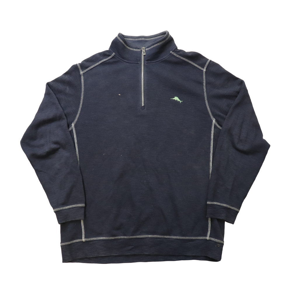 Vintage Tommy Bahama Contrast Stitch Quarter Zip Sweatshirt Size N/A